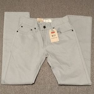 Grey Levi 511 Slim Jeans 12 Reg 26x26 NWT